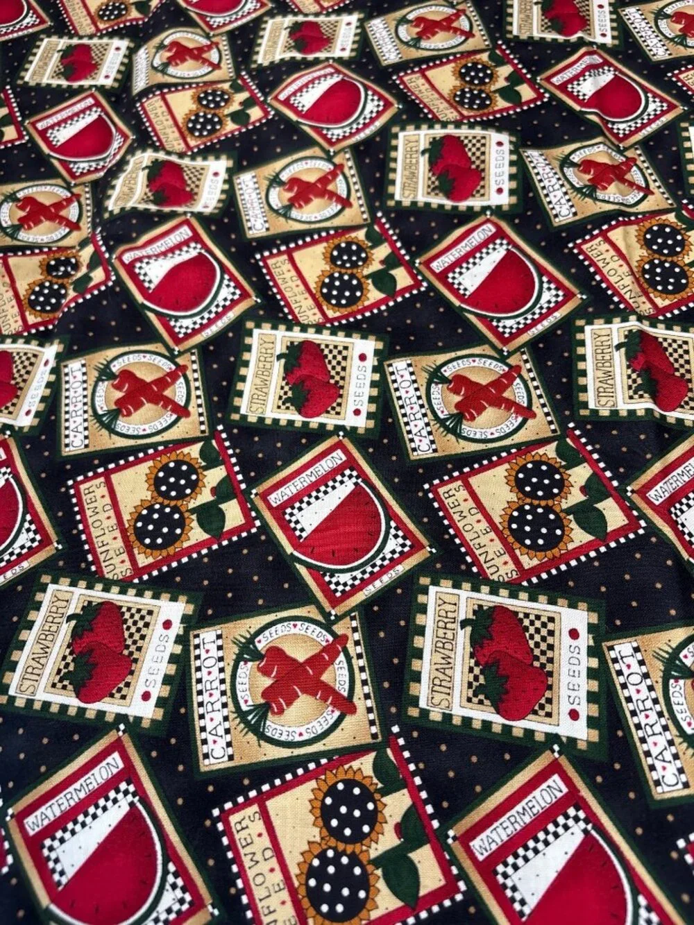 Debbie Mumm Seed Packet Quilting Cotton Fabric 1/2 yard x 44